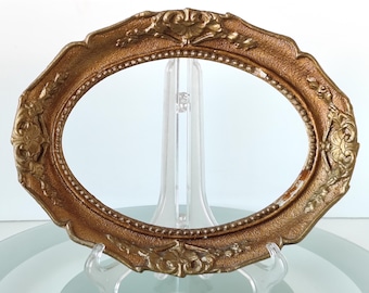 Vintage Ornate Gold Frame Oval, Retro Wall Decor 1970s, Wood & Gesso Picture Frame Gold, Aesthetic Room Decor, Gold Frame Ornate, Retro Chic