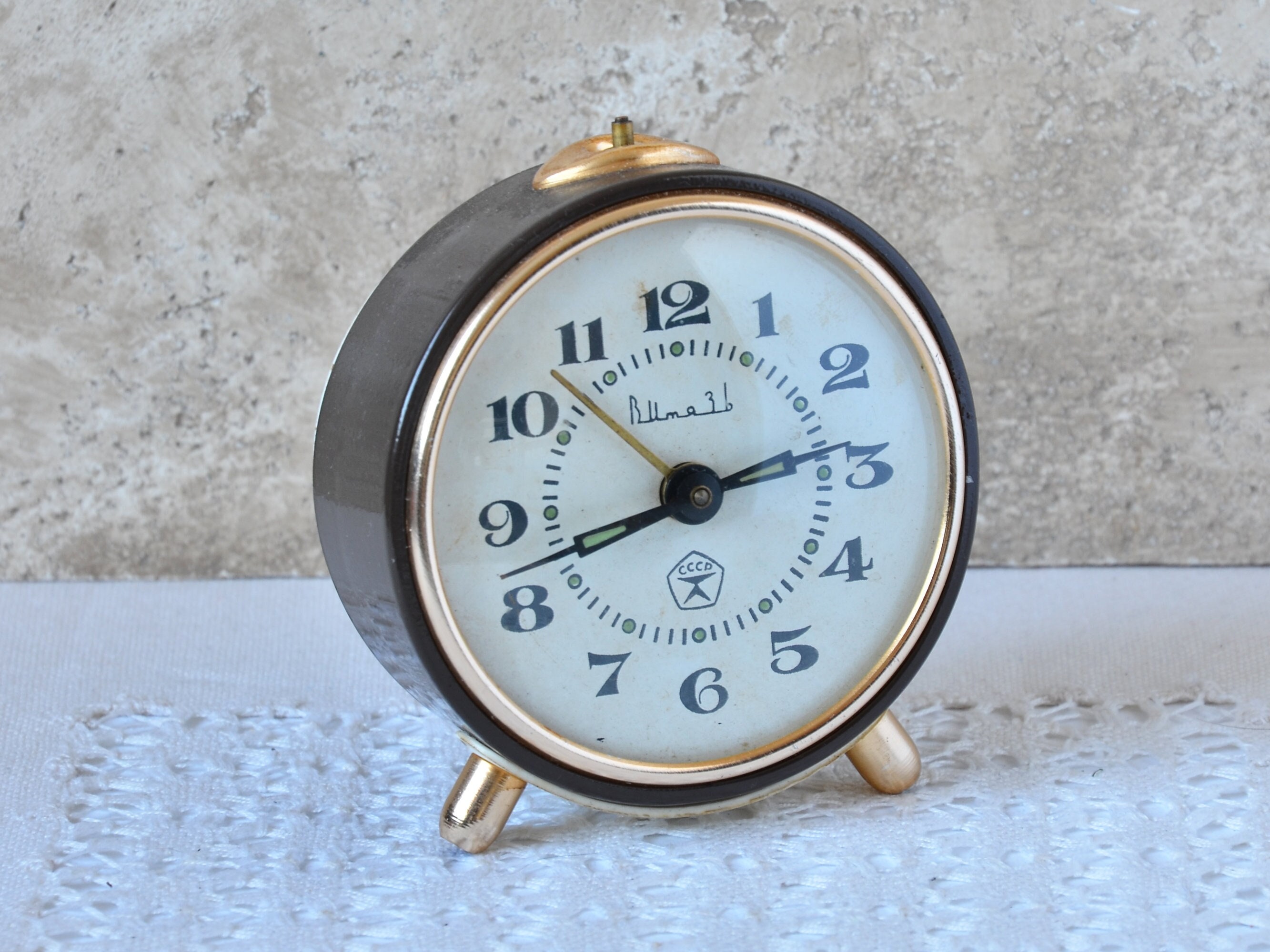 Soviet Clock, Soviet Alarm Clock Vityaz, Vintage Alarm Clock USSR
