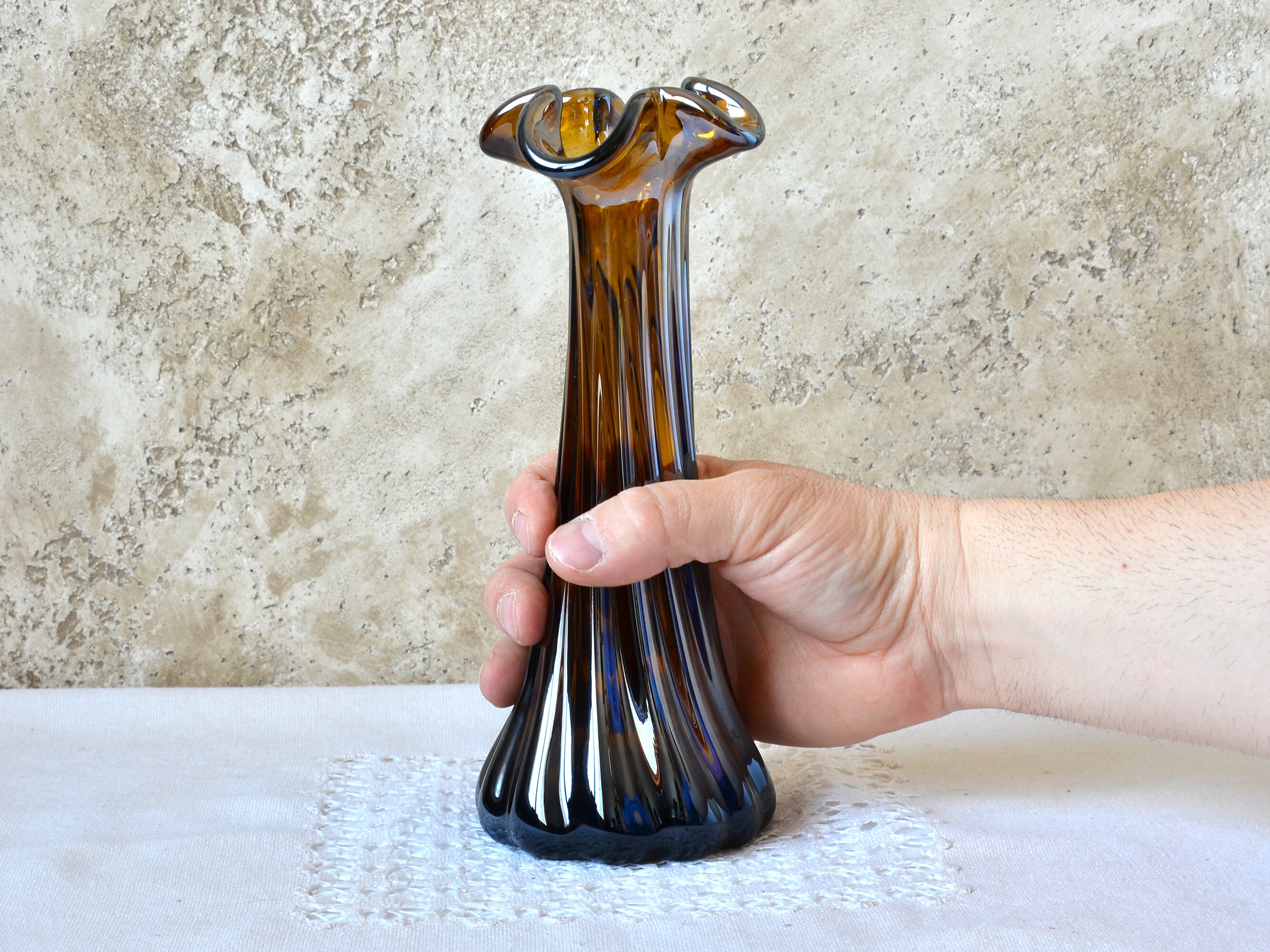 Mirror Glass Vase for Flowers Art Collectible Glass Vase Etsy