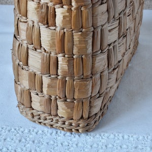 Vintage Straw Bag, Straw basket Summer Carrycot Bag, Beach bag, Вicker Bag, Eco Handbag, Vintage Straw Bag, Woven Straw Bag 1990s