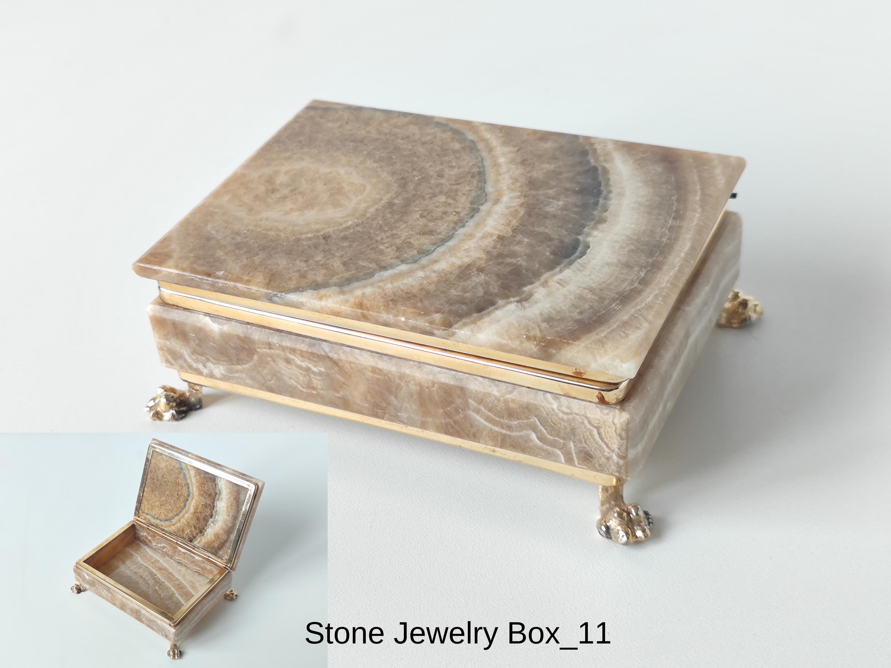 大理石のジュエリーボックス、アンティークの小物入れ、ヴィンテージの
