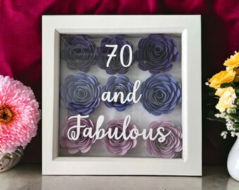 70 and fabulous shadow box flower frame