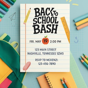 Back To School Bash Invitations