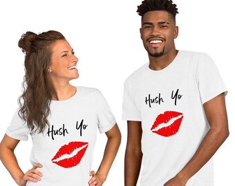 Söta läppar kyss dam ekologisk t-shirt heta röda läppar t-shirt kyss alla hjärtans dag t-shirt, dam kyssande läppar t-shirt, perfekt kyss t-shirt för par