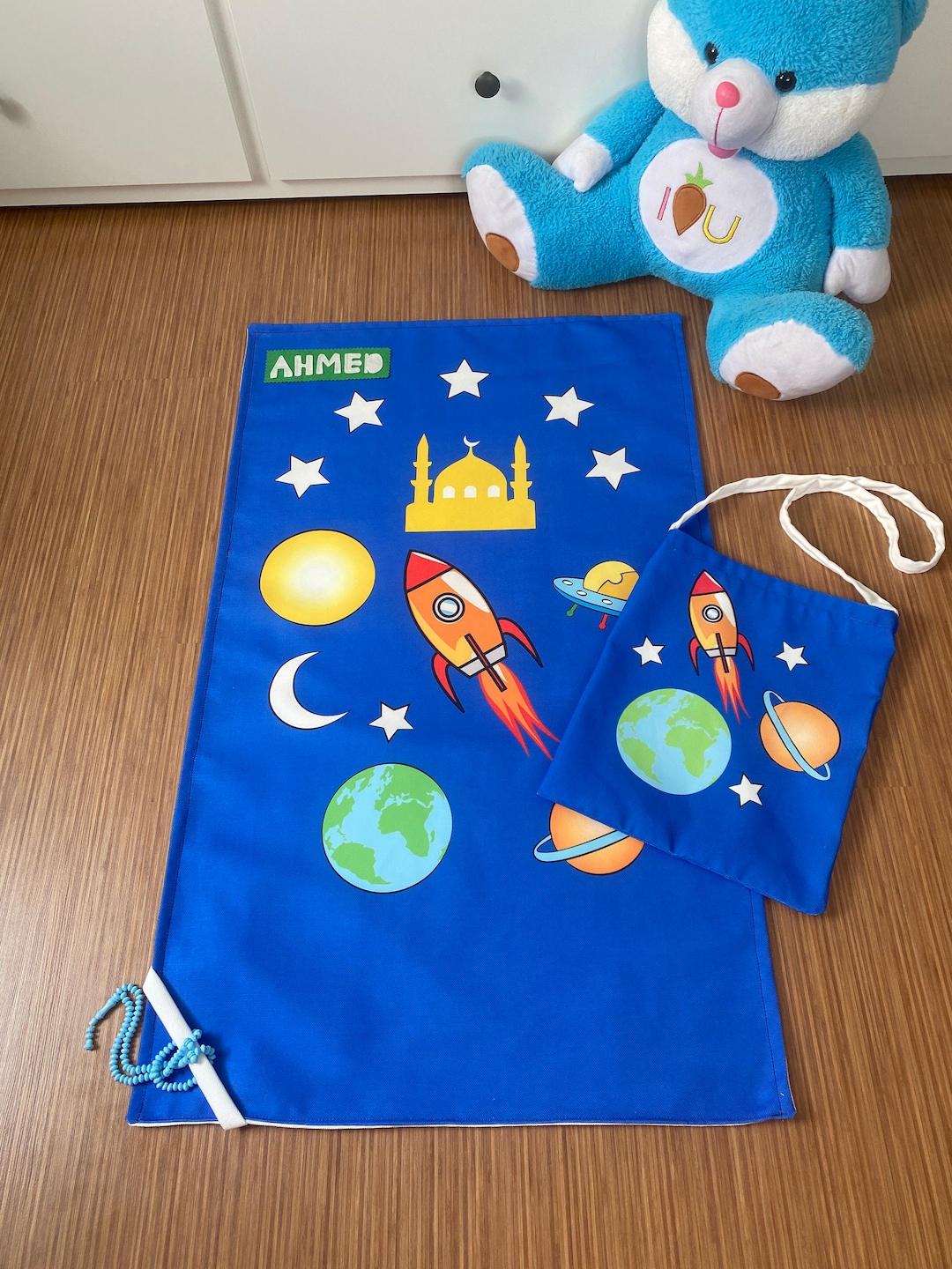 Personalized Prayer Mat Bag Tasbeeh and Kufi Set for Kids Etsy