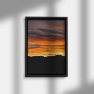 Printable Digital Photo of Vermont Sunset Over Camel&#39;s Hump