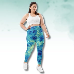 Comfy Stylish High Waist Plus Size Yoga Leggings, Soft Stretchy Over-sized Women&#39;s Tights, Casual Exercise Oversized Leggings,