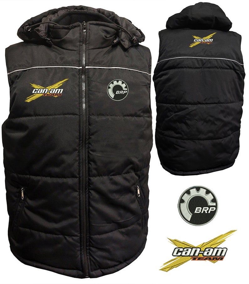 Canam BRP Sleeveless Vest Jacket Gilet With Removable Hood Etsy