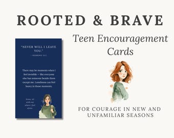 PREORDINA Radicati e Coraggiosi – Edizione Preghiera Guidata / Carte Devozionali Cristiane per Adolescenti / Regalo di Diploma di Terza Media / Ritorno a Scuola