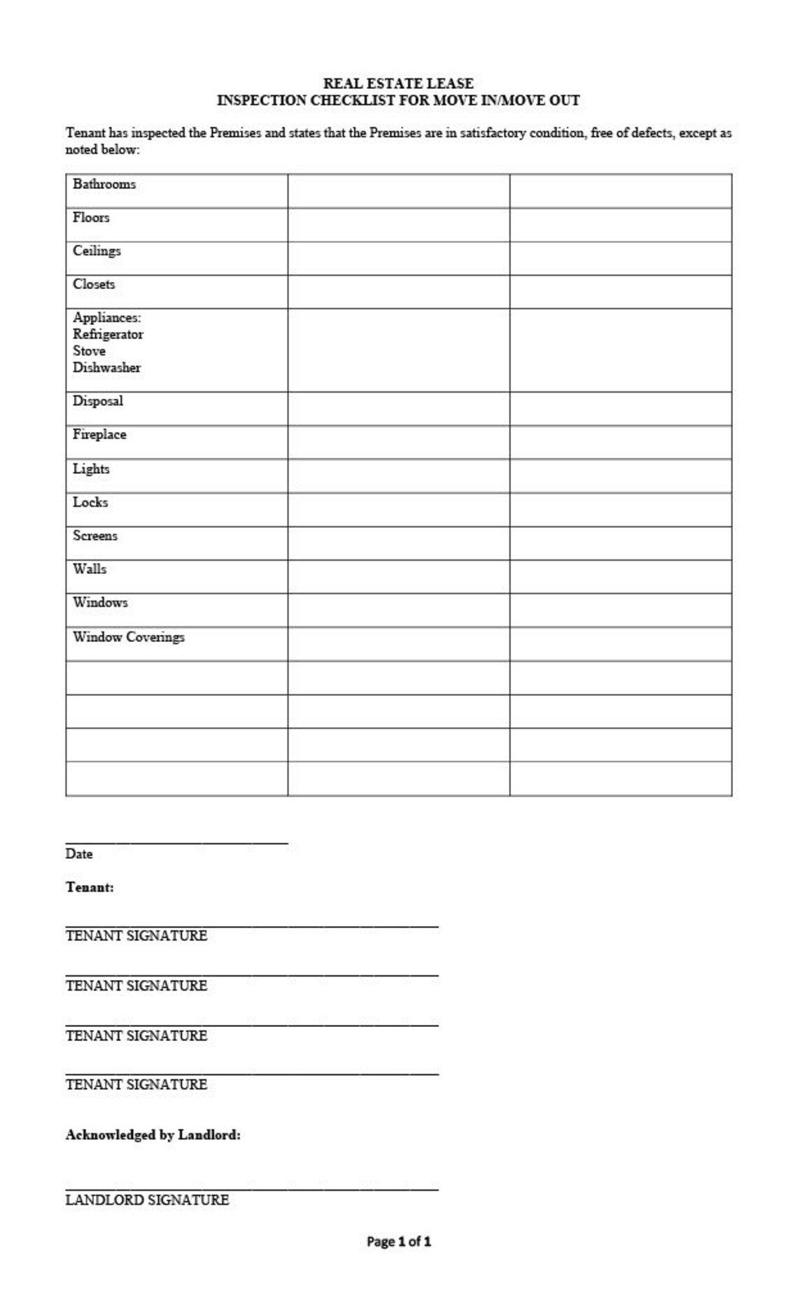 EASY AND FILLABLE Lease, Inspection, Receipts, Application, Info Sheet Etsy