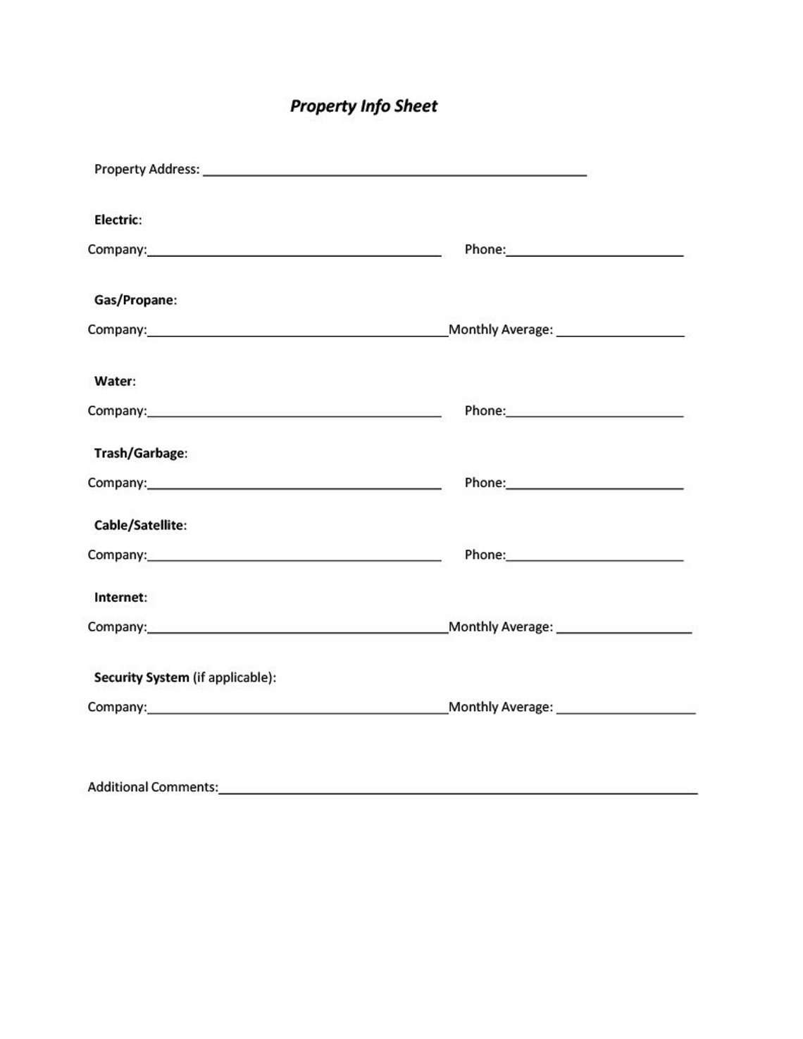 EASY AND FILLABLE Lease, Inspection, Receipts, Application, Info Sheet Etsy