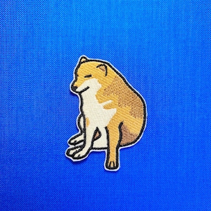 Cheems Meme Patch - Aufnäher zum aufbügeln oder mit Klettverschluss