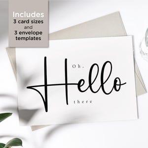 Tarjeta de saludos para imprimir con plantillas de sobres para imprimir gratis / Tarjeta de felicitación de descarga instantánea / Tarjeta digital / Tarjeta minimalista /