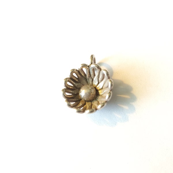 Hill Tribe Silver Flower Pendant