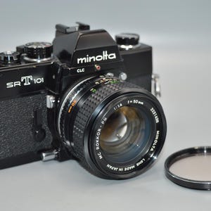 【実写確認済み】ミノルタ Minolta SRT101　ブラック MINOLTA ミノルタ SRT101 フィルム一眼レフカメラ ブラック
