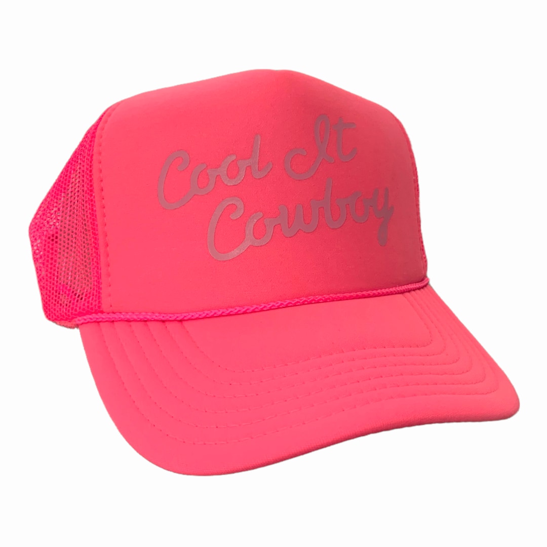 Cool It Cowboy Trucker Hat, Pink Trucker Hat, Womens Trucker Hat