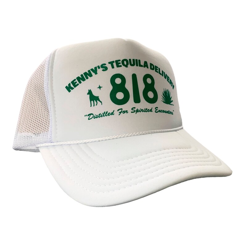 818 Tequila Trucker Hat White Trucker Hat Party Hat Alcohol Etsy