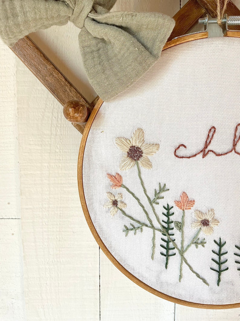 Keepsake Embroidery Custom Name Embroidery Hoop Nursery Etsy
