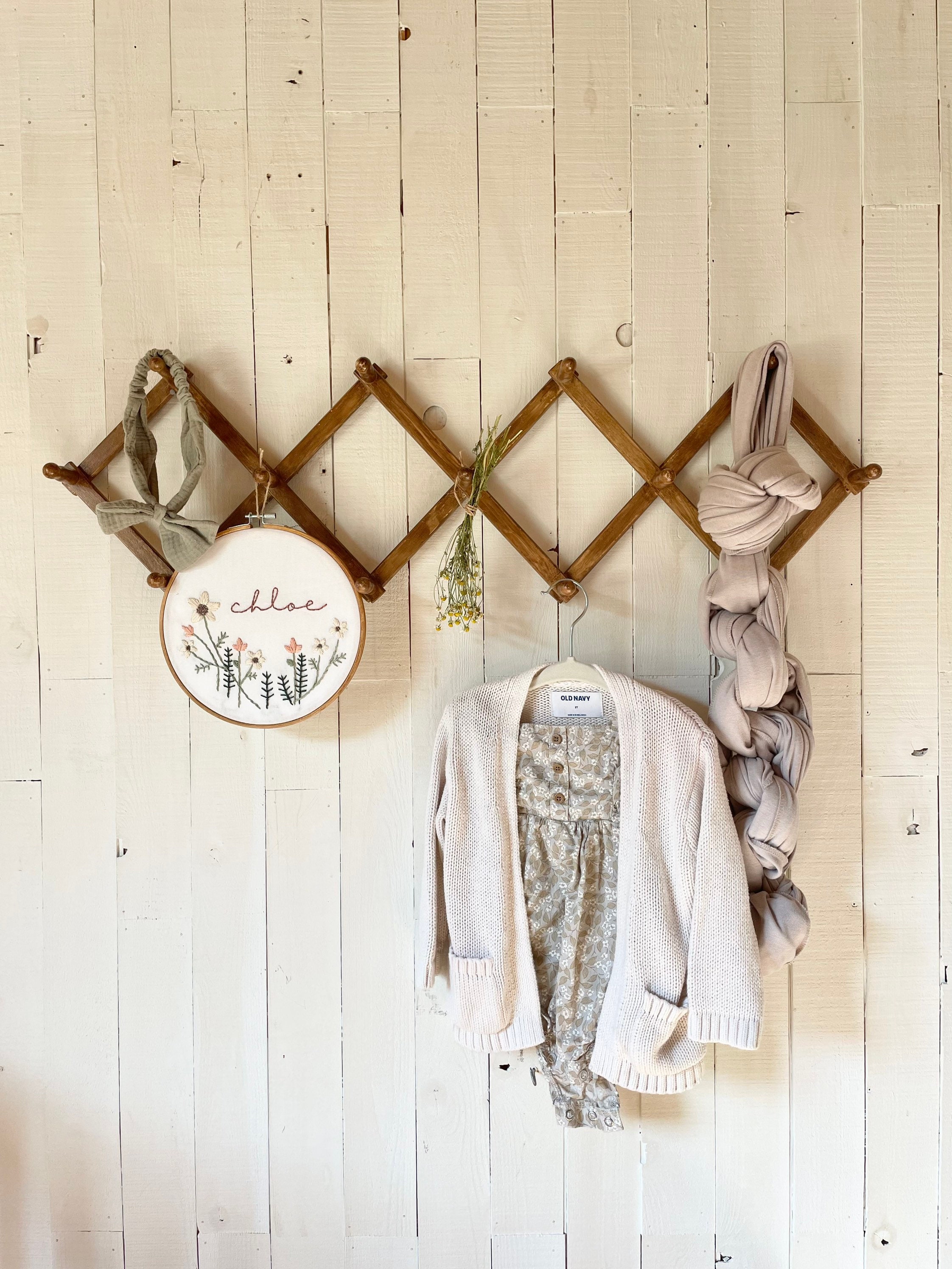 Keepsake Embroidery Custom Name Embroidery Hoop Nursery Etsy