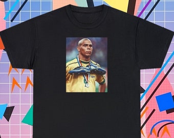 Ronaldo R9 Brazil T shirt Football Soccer Legend Icon Tee World Cup Fifa Sports Graphic T Shirt Gift Idea For Fans Nostalgic Retro Classic