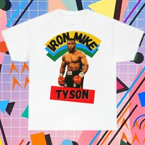 Mike Tyson T shirt "Iron Mike" T-shirt Exclusive Design Unisex Adult Boxing Fan Gift Iron Mike Tyson Graphic T-shirt White heavyweight champ