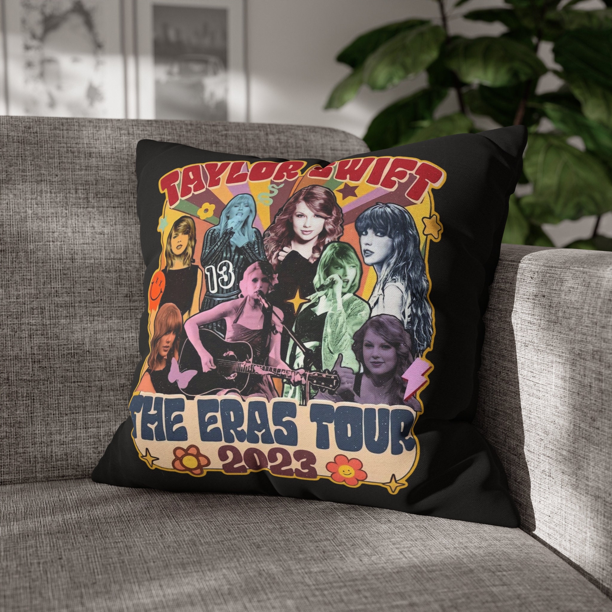 Jepuyaya Taylor Swift ERAS Tour Pillow Case 18x18 Inch - Flannel, Single-Side Print, Fan Gift For Swifties