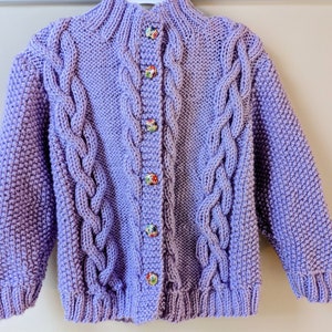 Cable handknit sweater, Cardigan, made to oder, cable knit