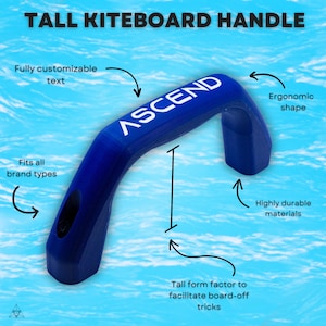 Tall Kiteboard Handle – Custom Engraved - Multi Colored - Kiteboarding Accessory