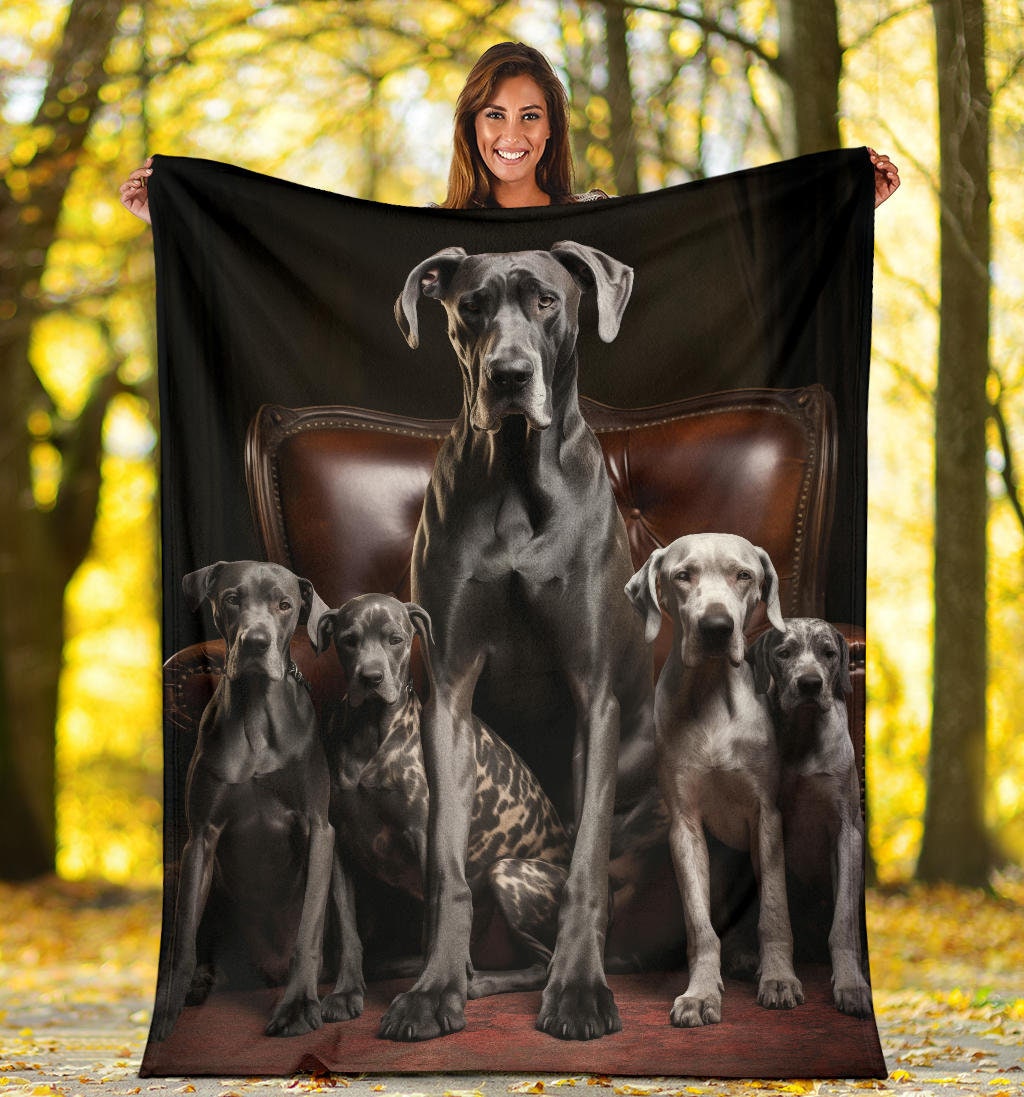 Great Dane Family Blanket, Great Dane Throw Blanket, Great Dane Gifts