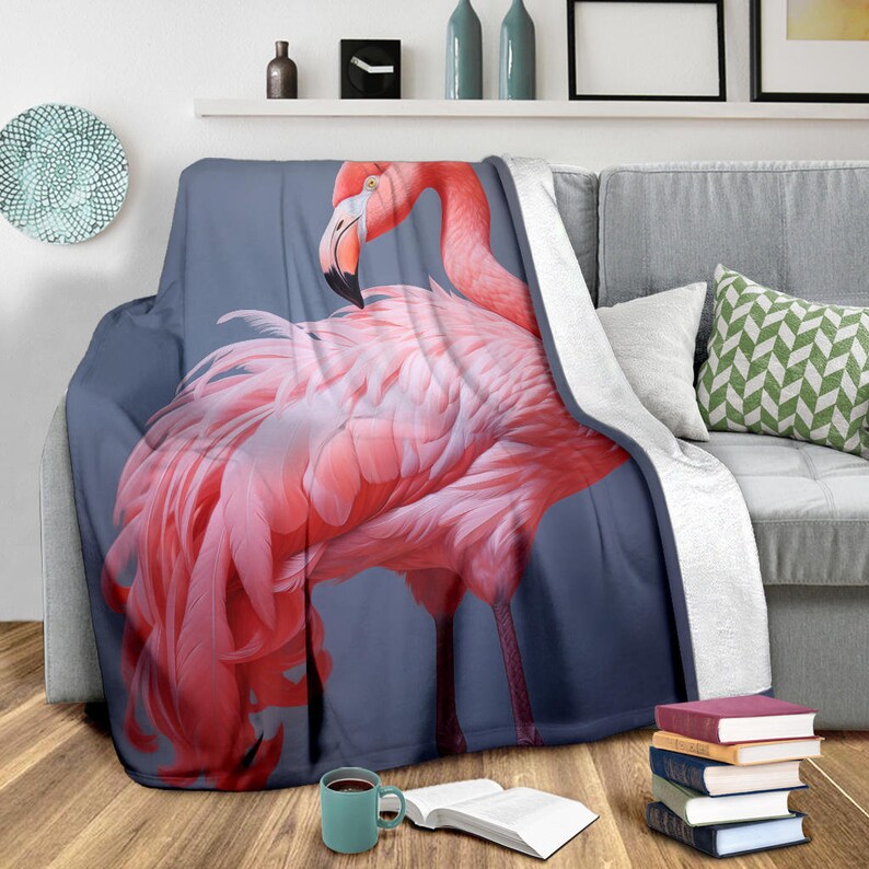 Flamingo Blanket Flamingo Fleece Blanket Flamingo Gifts Etsy
