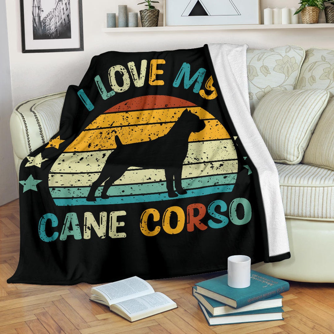Cane Corso Blanket Cane Corso Retro Blanket Cane Corso Throw Etsy