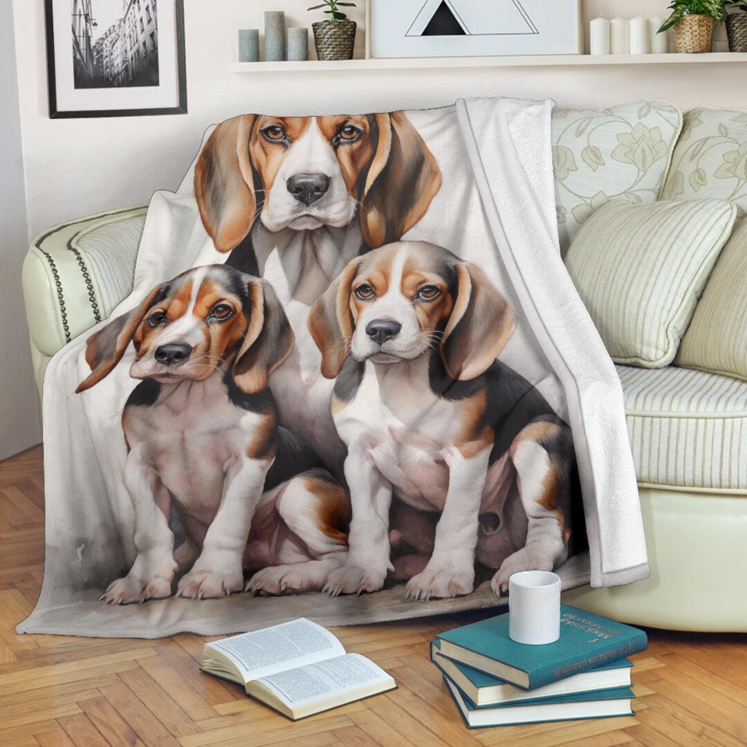 Beagle Family Blanket, Beagle Blanket, Beagle Gifts, Beagle Throw
