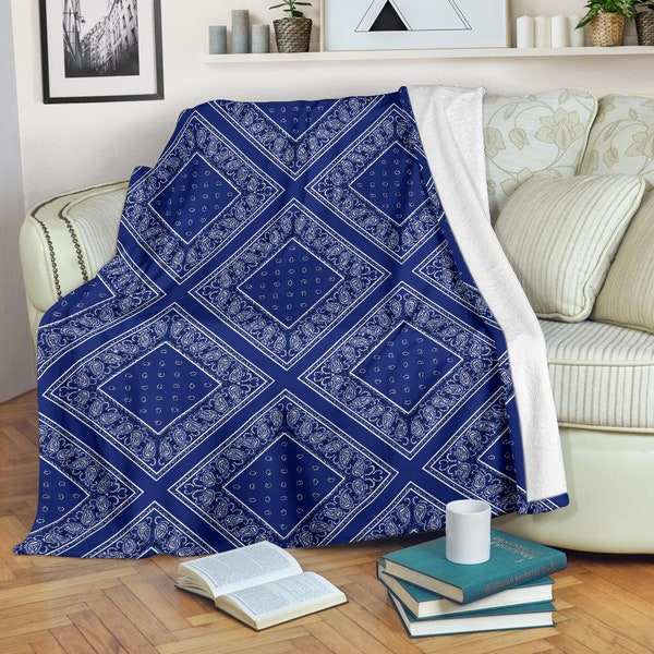 Royal Blue Throw Blanket Etsy