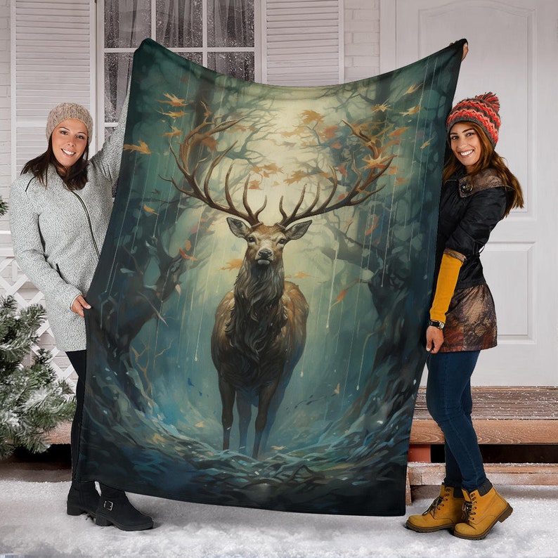Elk Blanket, Elk Throw Blanket, Elk Fleece Blanket, Elk Gifts Etsy