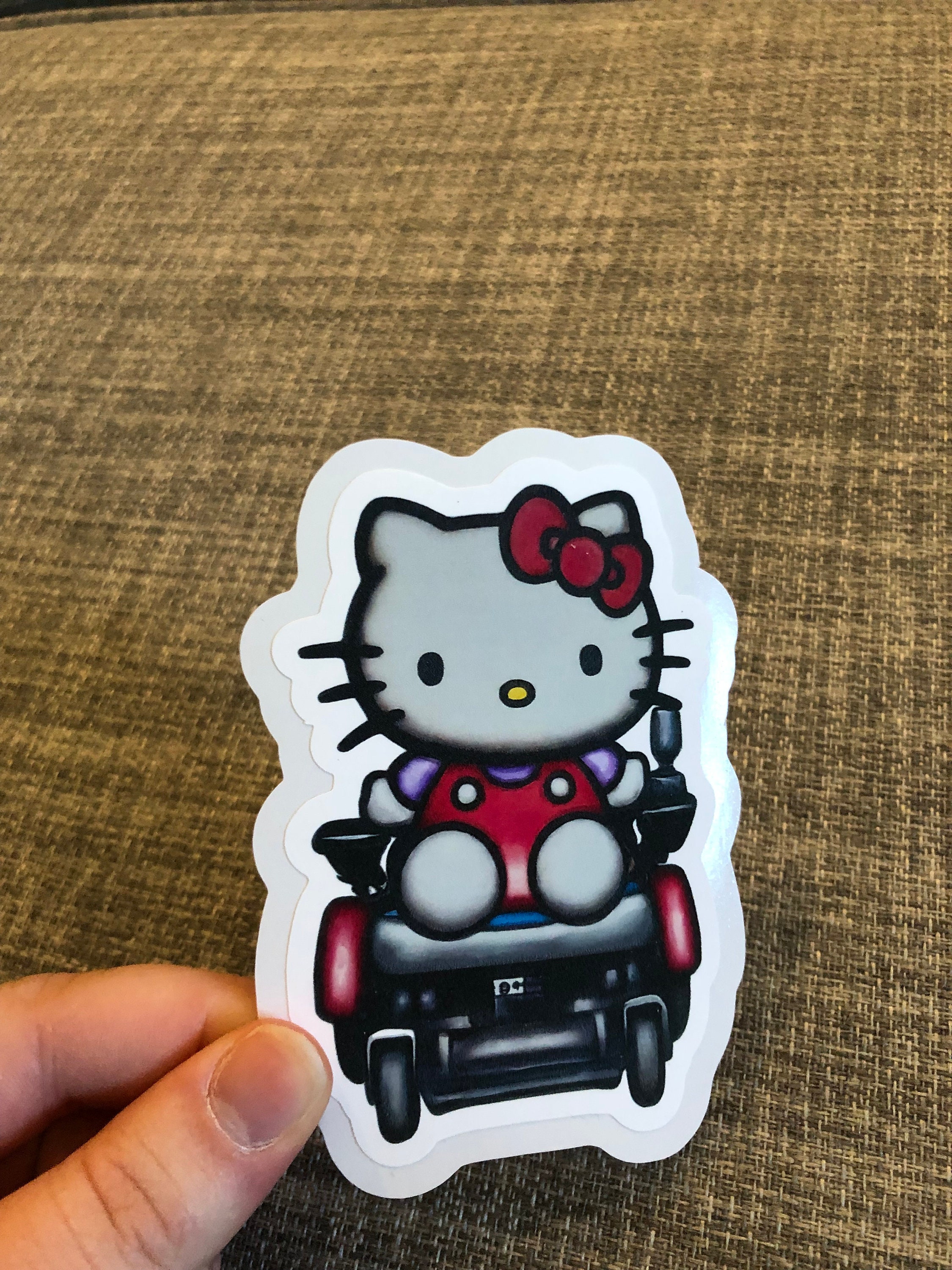 Wheelchair Hello Kitty Stickers - Etsy