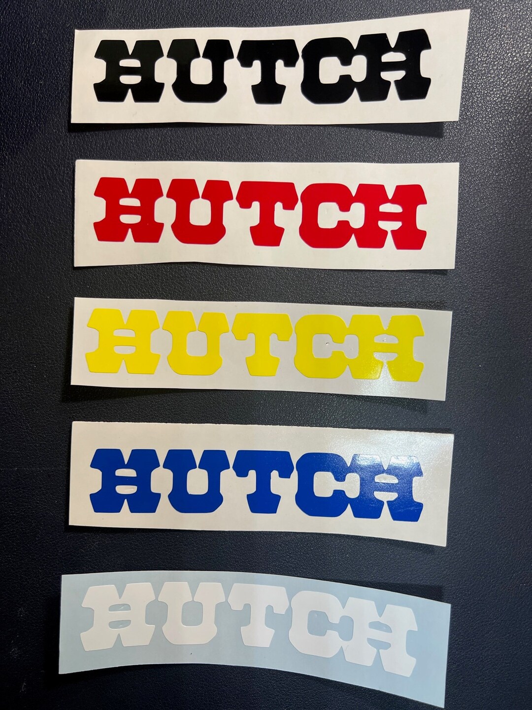 TWO Hutch 3 X .5 Rubon Sticker Great for Number Plate Available in 5