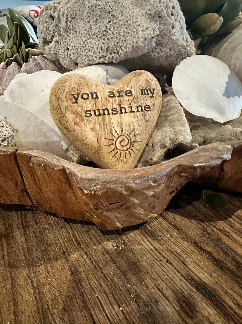 You Are My Sunshine Wood Heart - Etsy