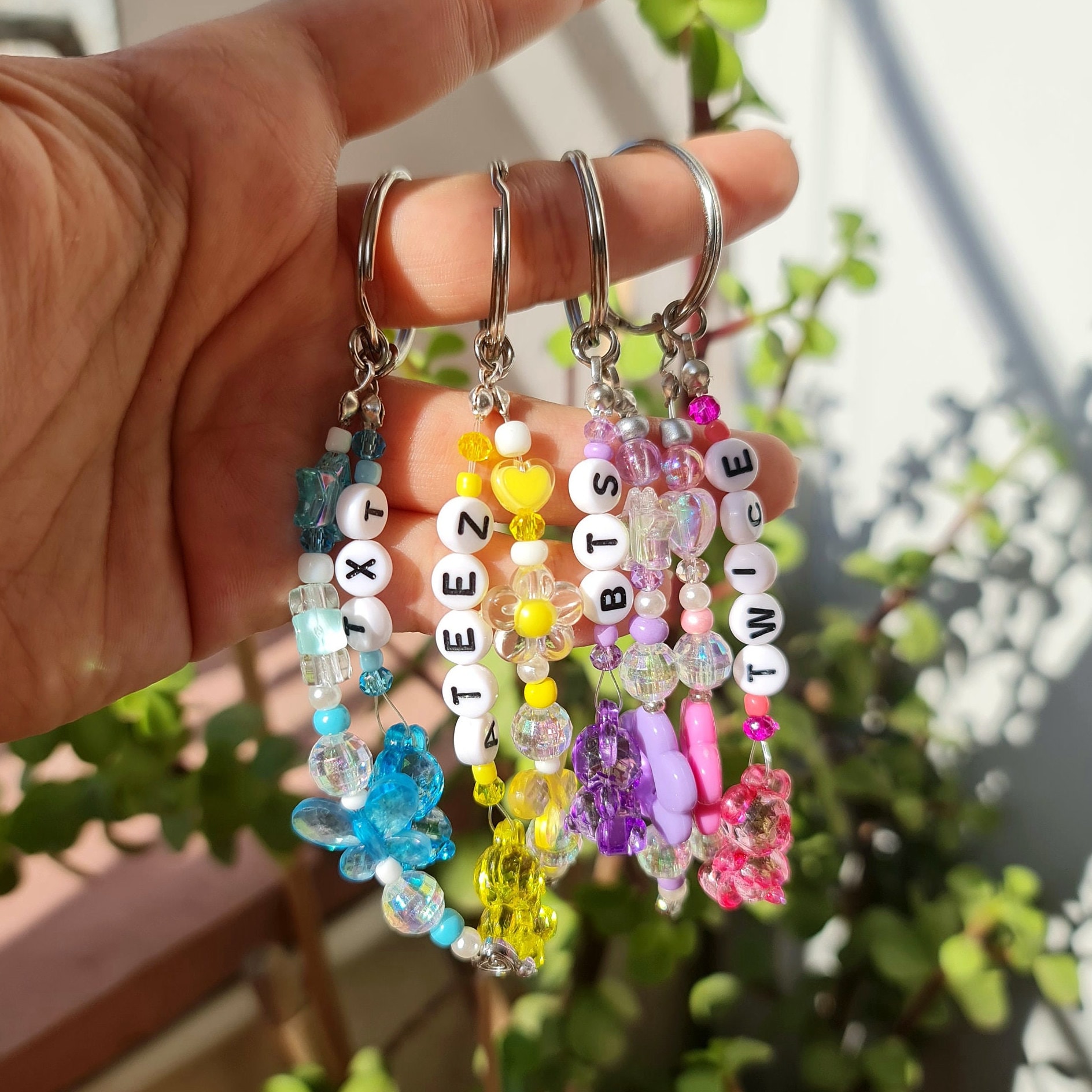 Kpop Bear Charm Beaded Keychain *free Worldwide Shipping* - Etsy