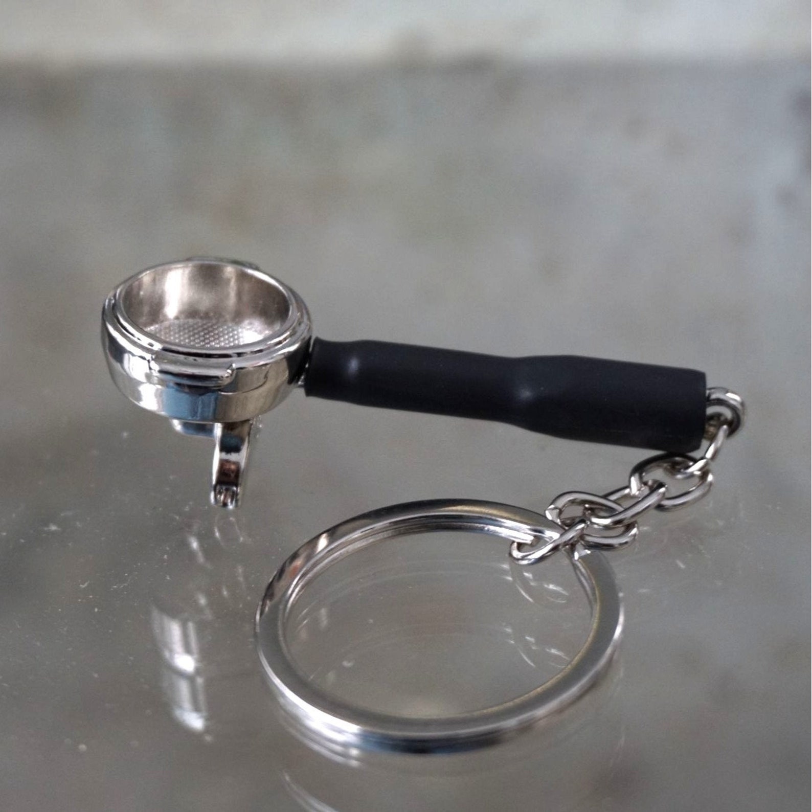 Double Spouted Portafilter Keychain - Miniature Replica of Iconic ...