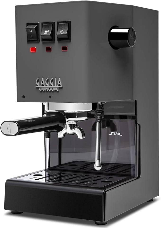 Modified Gaggia Classic Pro Evo w/Upgrade Kit for Brew, Steam, & Flow Control + 2 Puck Screens, WDT Tool, and Keychain(Industrial Grey)