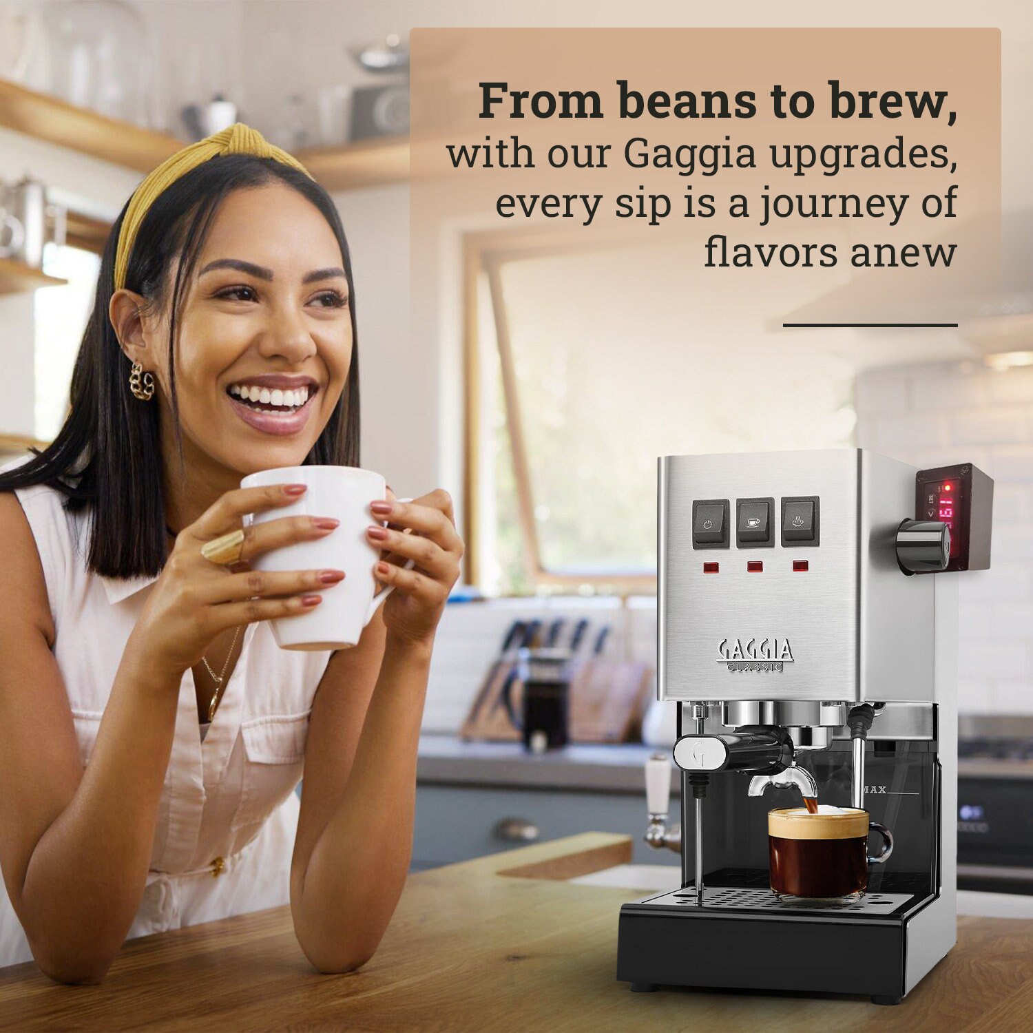 Modified Gaggia Classic Pro Evo W/ Upgrade Kit for Brew, Steam