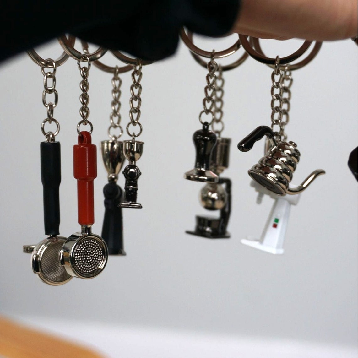 Double Spouted Portafilter Keychain - Miniature Replica of Iconic ...