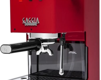 Modified Gaggia Classic Pro Evo w/Upgrade Kit for Brew, Steam, & Flow Control + 2 Puck Screens, WDT Tool, and Keychain(Cherry Red)