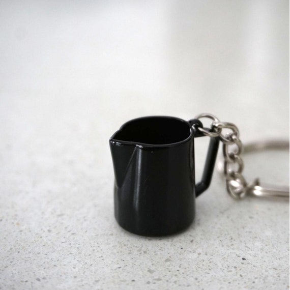 Frothing Pitcher Keychain Cute and Functional Miniature Replica of  Essential Espresso Tool for Coffee Lovers and Baristas 