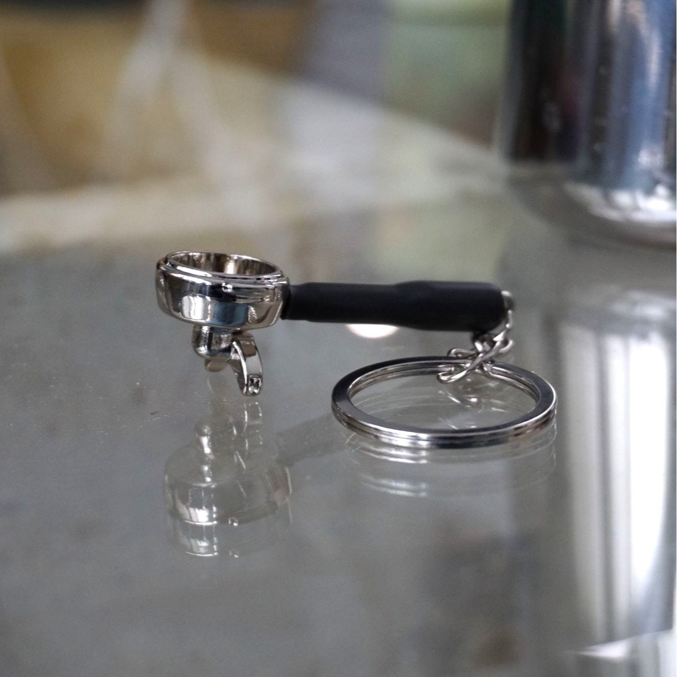 Double Spouted Portafilter Keychain - Miniature Replica of Iconic ...