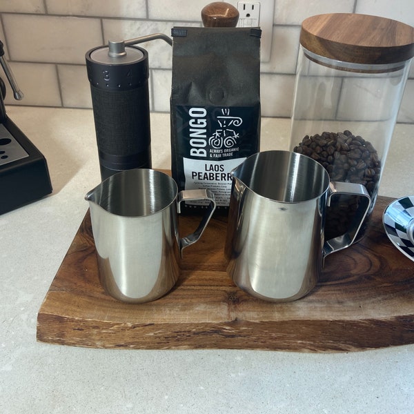 Stainless Steel Milk Frothing Pitcher - Perfect for Latte Art - Durable and Easy to Clean - Great for Home and Professional Use