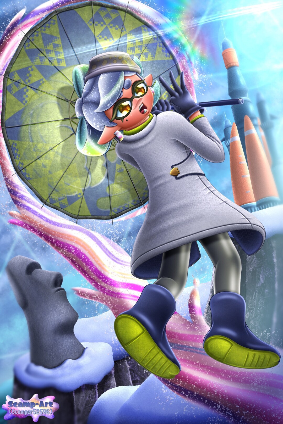 Marie Splatoon 3 Nintendo Art Digital Art Metal Prints Canvas Prints Video Game Wall Art - Etsy