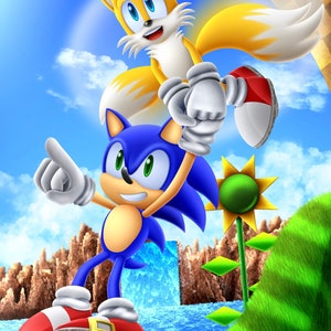 Sonic 1 Green Hill Canvas Wrap 