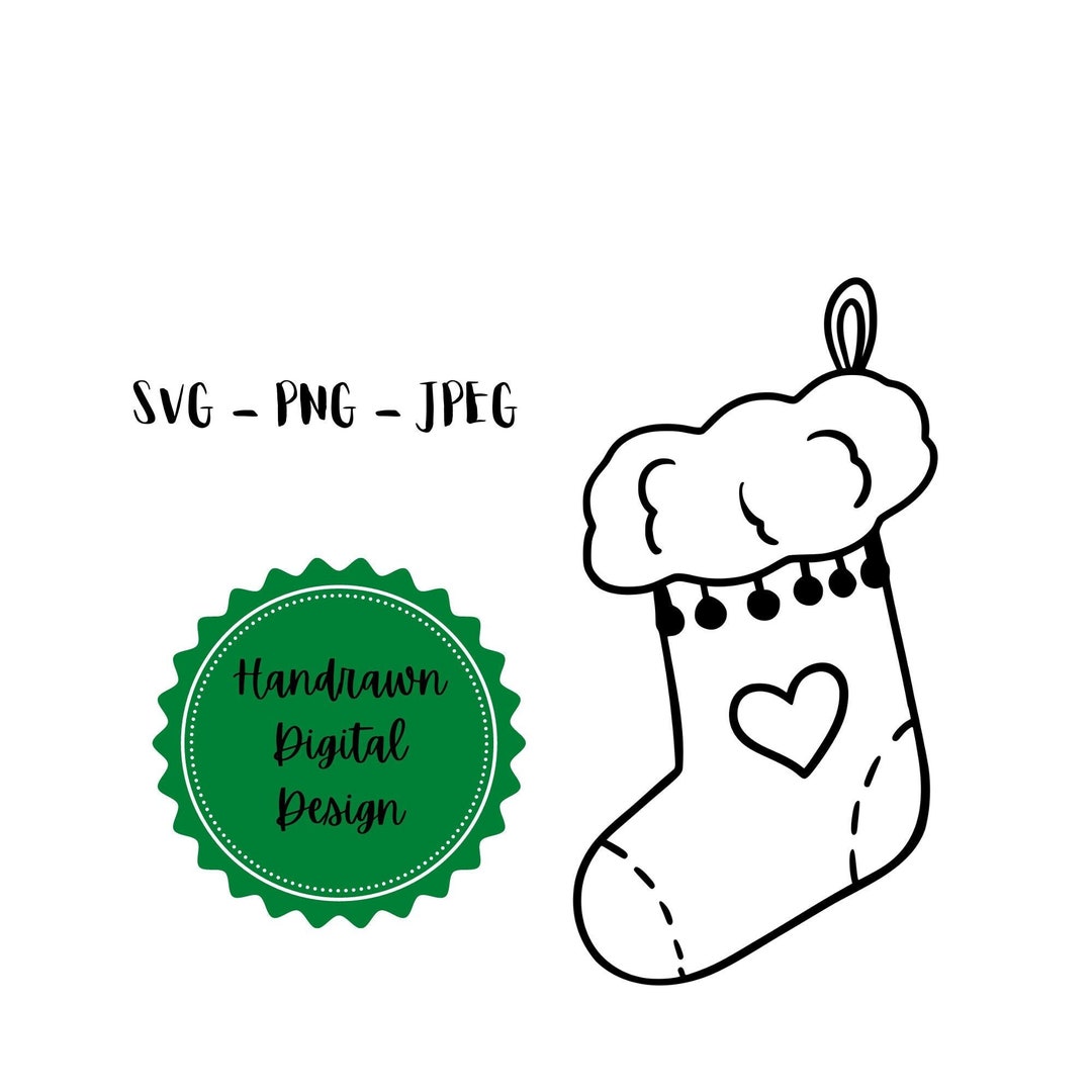 Christmas Stocking Svg Christmas Svg Cute Christmas Stocking Etsy