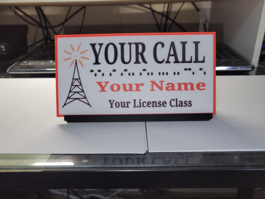 3D Printed Ham Radio Call Sign Display - Custom Made per Order - Etsy